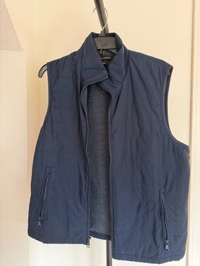 Banana Republic Lightweight Zip Vest Navy Blue Size Small